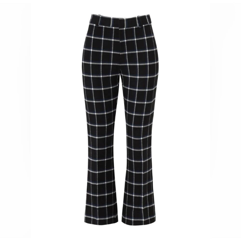Derek Lam 10 Crosby Black Plaid Trouser Size 4‎